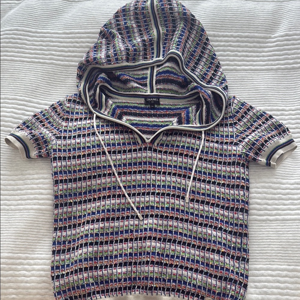 Chanel Multicolor Tweed Top